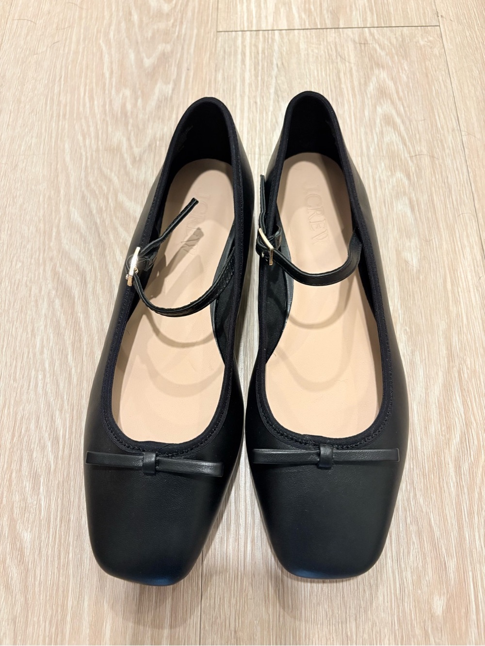 J. Crew Black Mary Jane Bow Flats NEW